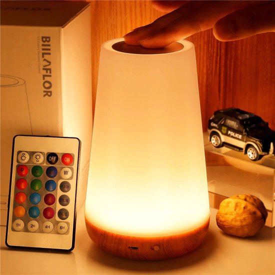 13 Kleur Veranderende Nachtlampje Rgb Afstandsbediening Touch Dimbare Lamp Draagbare Tafel Nachtkastje Lampen Usb Oplaadbare Night Lamp van Aisuo
