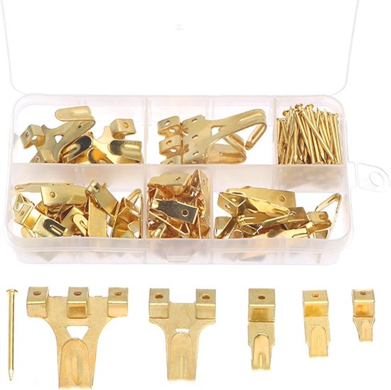 130 pieces for hanging pictures, hooks for hanging pictures, for easy hanging of pictures with nails, wall picture - ShopVlot