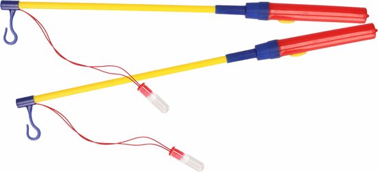 2 lampionstokjes met lichtje - Sint Maarten lampion stokjes