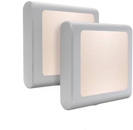 2 Stuks LED-nachtlampje plug-in/stopcontact -nachtlampje met dag/nacht sensor - plugin ledlamp – Nachtlampje - warm licht – dimbaar – Voor in de baby/kinder kamer van Oemmn