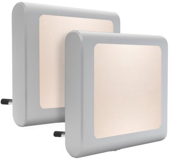 2 Stuks LED Stopcontact Nachtlampje met Dag‑Nacht Sensor - Warm Wit Dimbaar Stekker Nachtlampje - Automatisch Aan/Uit - Geschikt voor Babykamer, Hal, Trap, Slaapkamer en Badkamer van Mrilary