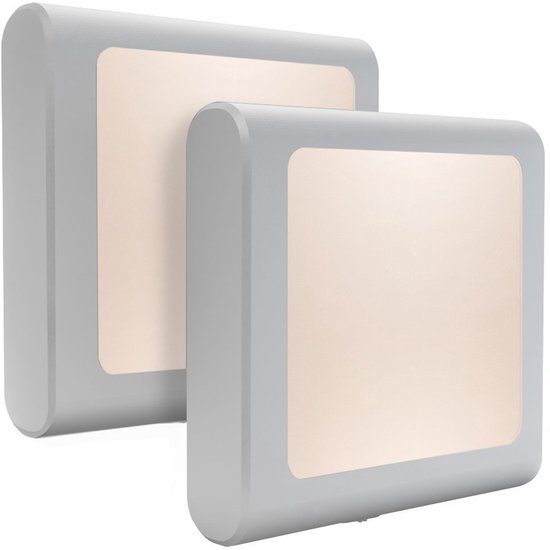 2 Stuks Nachtlampjes - Dimbaar LED-nachtlampje met stekker - Nachtlampje met dag-/nachtsensor - Dimbaar - Warm licht - Geschikt voor kinderkamers, trappen, slaapkamers, keukens; kan ook worden gebruikt als richtingaanwijzer. van Merkloos