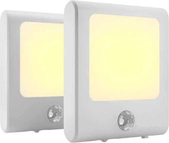 2 x stopcontact lampje met bewegingssensor – plugin ledlamp – Nachtlampje -  warm licht – dimbaar van Osram