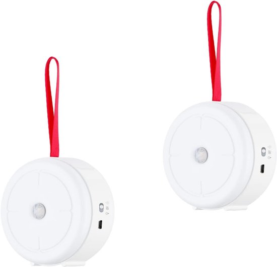 2x Draadloos Nachtlampje met Bewegingssensor en Oplaadbare Batterij - Warm Wit Licht