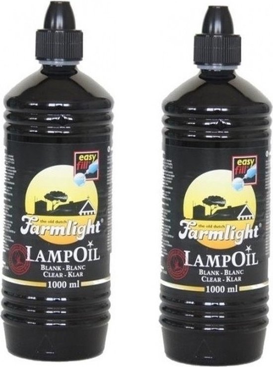 2x Lampenolie / fakkelolie -1 liter- met aansteker van Merkloos