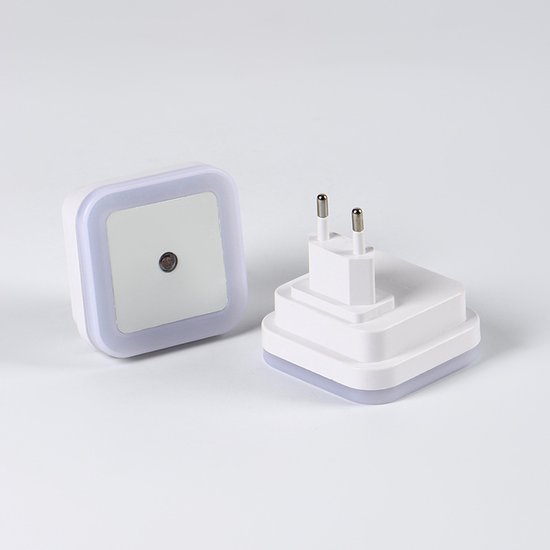 2x LED-nachtlampje, warmwit, fitting met schemersensor voor kinderen van Merkloos