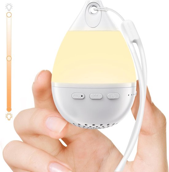 3-in-1 slimme luidspreker- generator voor witte ruis- nachtlampje- Bluetooth-luidspreker- oplaadbare batterij- 26 rustgevende geluiden en draagbaar ontwerp- geschikt voor kinderen en volwassenen. van Hatch