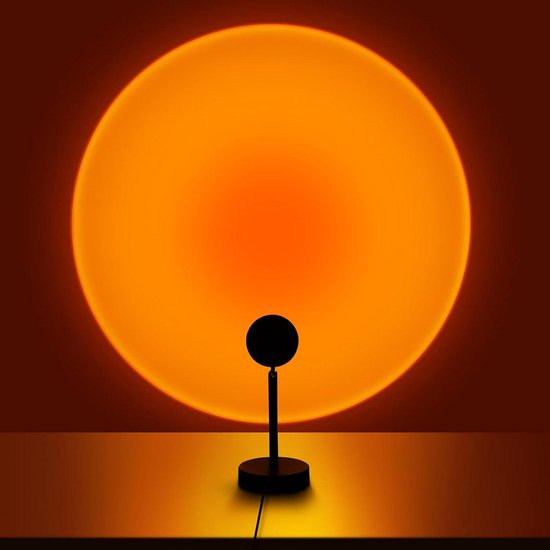 360° Roterende Zonsondergang Lamp - Regenboogprojectie - Stemmingslamp voor Fotografie - LED-projector voor Thuis - Woonkamer en Slaapkamer Decoratie - Opladen via USB van StyleZen.