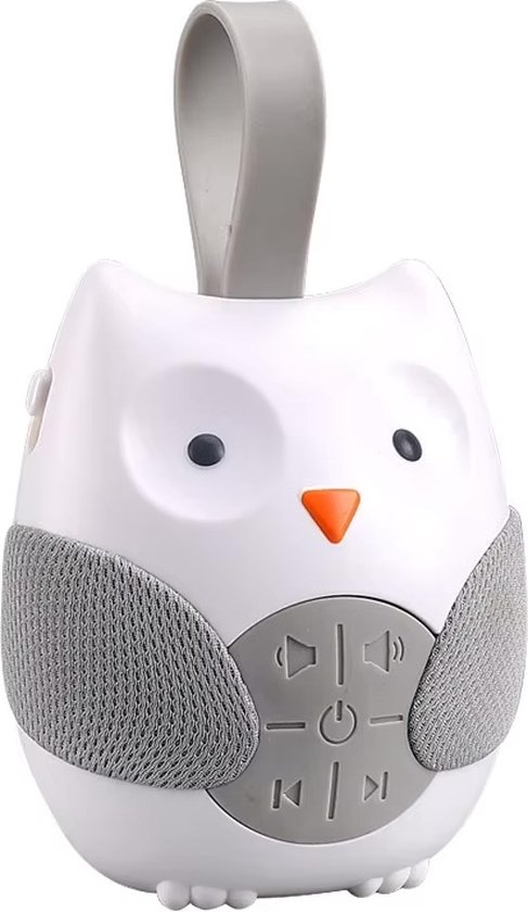 3Babies® White Noise Machine – Slaaptrainer Baby – Witte Ruis – Natuurgeluiden en Muziek – Muziekdoos – Uil Wit van 3Babies®