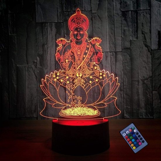 3D Illusie LED Nachtlamp met 16 Kleuren en Afstandsbediening - Sfeervolle Bureaulamp