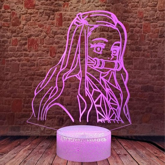 3D Illusie Nachtlampje - LED Anime Lamp - Kleurrijke Verlichting - Met Afstandsbediening - Decoratieve Sfeerlamp - Nachtverlichting - Voor Kinderslaapkamer - Tafelverlichting - Uniek Geschenk - Perfecte Decoratie - Veelzijdig en Duurzaam van Merkloos