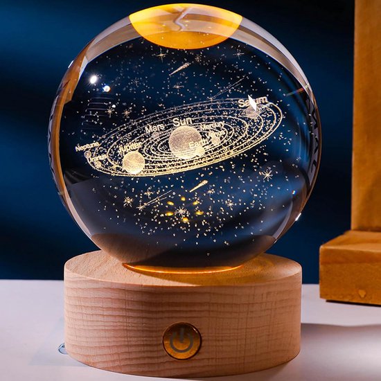 3D Kristallen Nachtlampje - Lichtgevend Sculptuur voor Kinderen en Tieners