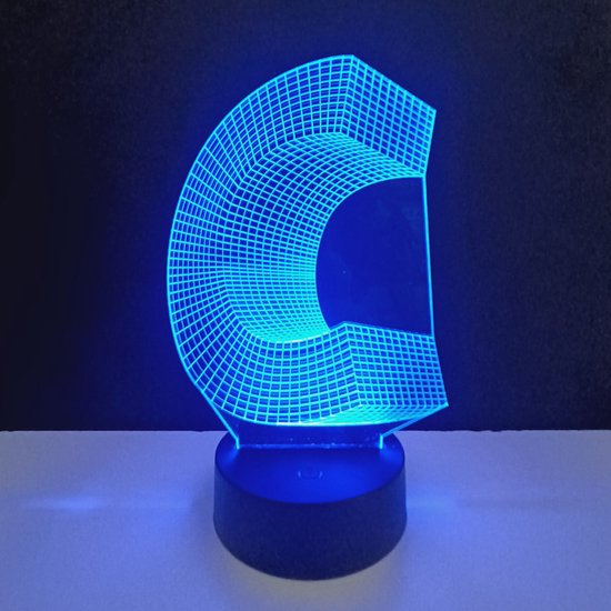 3D LED Lamp - Letter - C van Spaas