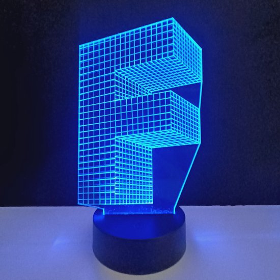 3D LED Lamp - Letter - F van Merkloos