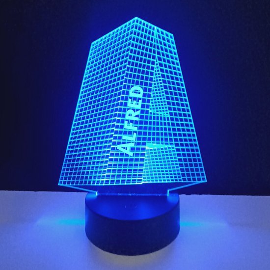3D LED Lamp - Letter Met Naam - Alfred van YourGift