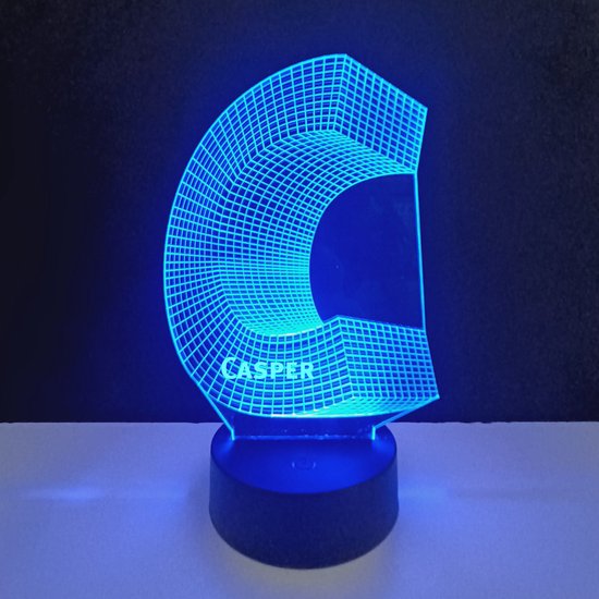 3D LED Lamp - Letter Met Naam - Casper