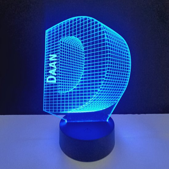 3D LED Lamp - Letter Met Naam - Daan van Cre8iguous