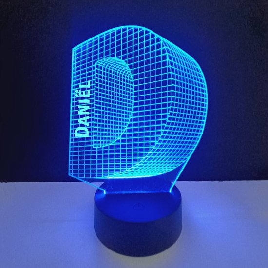 3D LED Lamp - Letter Met Naam - Daniel van Funsy.