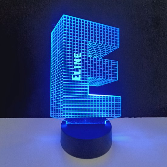 3D LED Lamp - Letter Met Naam - Eline van Merkloos