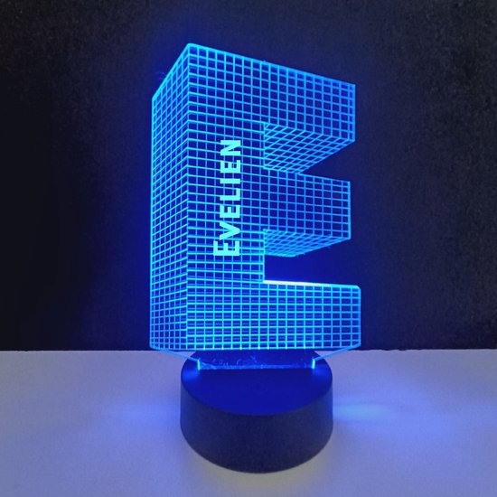 3D LED Lamp - Letter Met Naam - Evelien van Merkloos