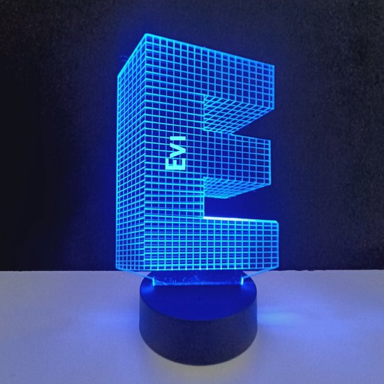 3D LED Lamp - Letter Met Naam - Evi van Merkloos