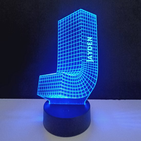 3D LED Lamp - Letter Met Naam - Jayden van Decopatent