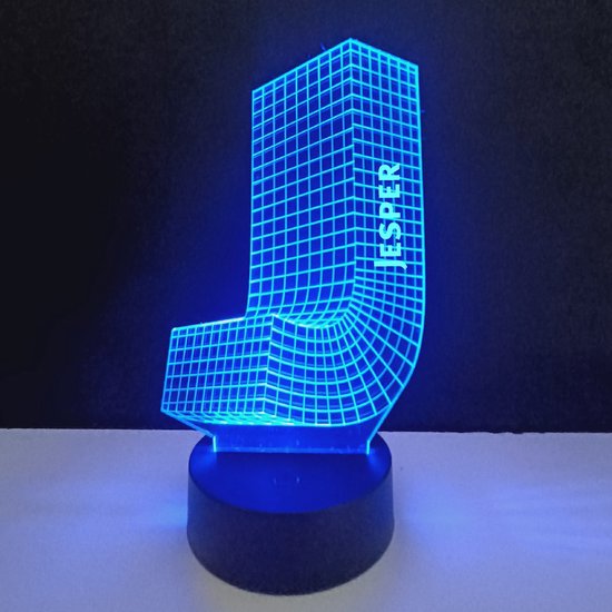 3D LED Lamp - Letter Met Naam - Jesper van Merkloos