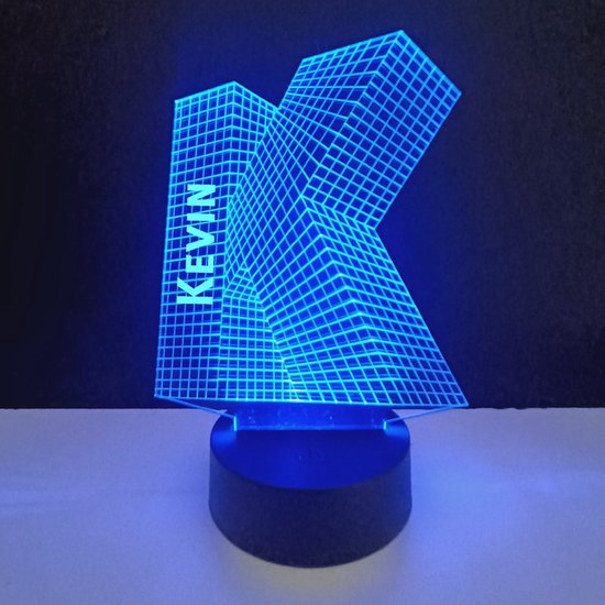 3D LED Lamp - Letter Met Naam - Kevin van Merkloos