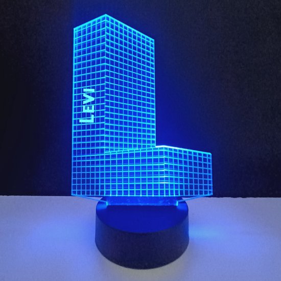 3D LED Lamp - Letter Met Naam - Levi