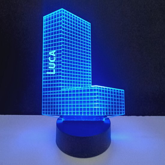 3D LED Lamp - Letter Met Naam - Luca van Merkloos