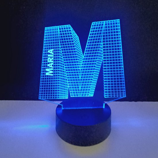 3D LED Lamp - Letter Met Naam - Maria van Merkloos