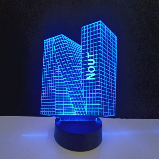 3D LED Lamp - Letter Met Naam - Nout van Merkloos