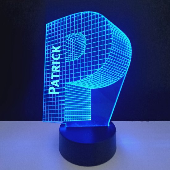 3D LED Lamp - Letter Met Naam - Patrick