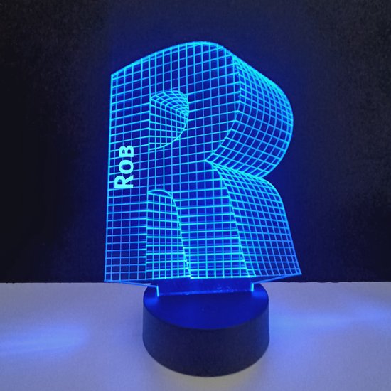 3D LED Lamp - Letter Met Naam - Rob