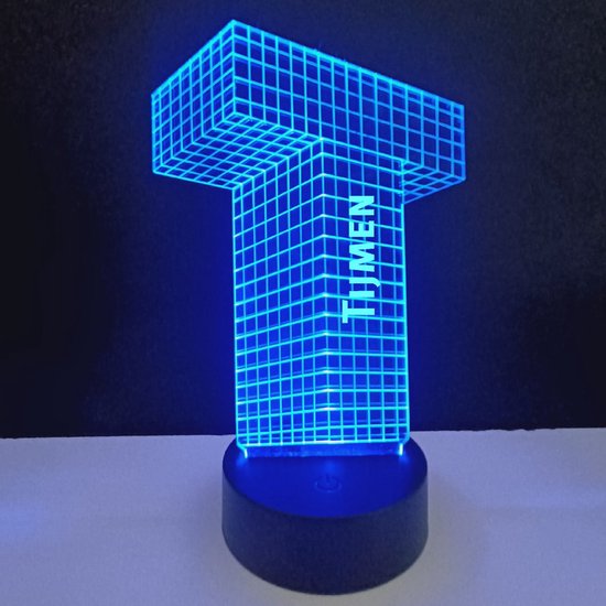 3D LED Lamp - Letter Met Naam - Tijmen van Merkloos