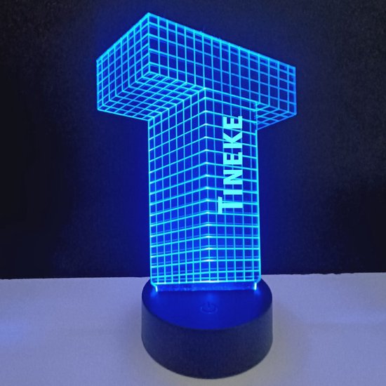 3D LED Lamp - Letter Met Naam - Tineke van Veyliz