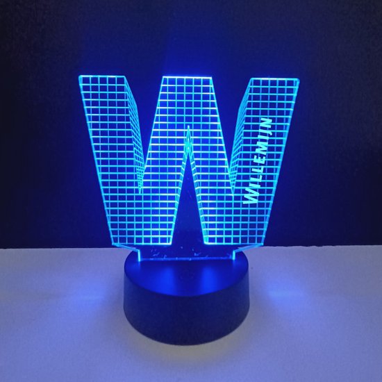 3D LED Lamp - Letter Met Naam - Willemijn van Merkloos
