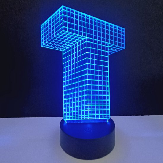 3D LED Lamp - Letter - T van Merkloos