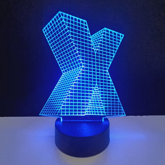 3D LED Lamp - Letter - X van LumiLamp