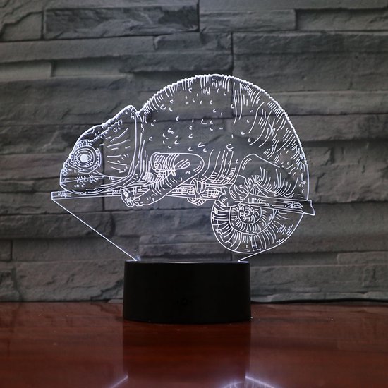3D Led Lamp Met Gravering - RGB 7 Kleuren - Kameleon