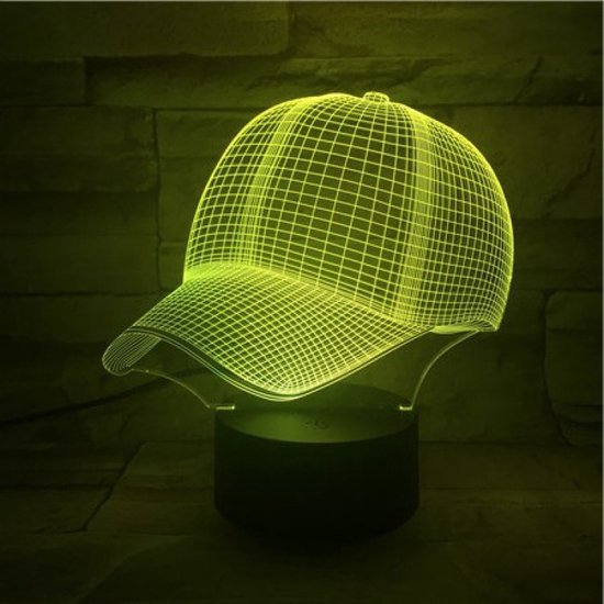 3D Led Lamp Met Gravering - RGB 7 Kleuren - Pet van Merkloos