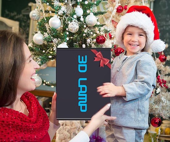 3D Optische Illusie LED Nachtlamp - 7 Kleuren Touch Sensor Tafel- en Slaapkamerlamp van Merkloos