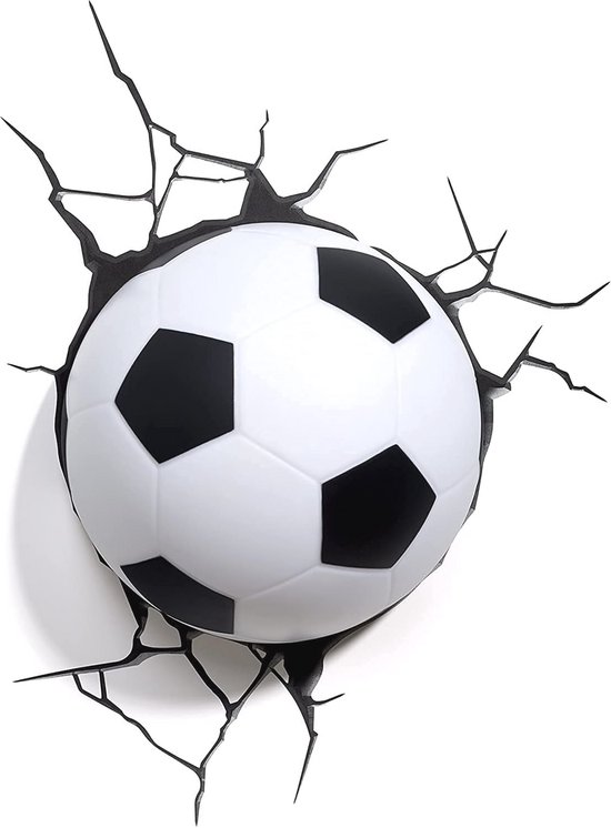 3D Voetbal Muurverlichting Kinderen Lamp Nachtlamp Met Muurstickers van Merkloos