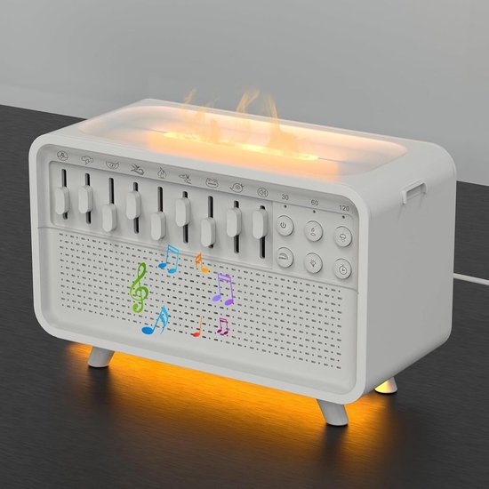 4-in-1 Slaapmachine: Witte Ruis, Luchtbevochtiger, Nachtlamp en Bluetooth Speaker van Merkloos