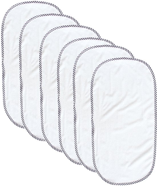 6 stuks Waterdichte Aankleedkussen Voeringen - Baby Luier Veranderende Onderpads Liner Zachte Aankleedtafel Cover - 60 x 30 cm - Wit - Universele