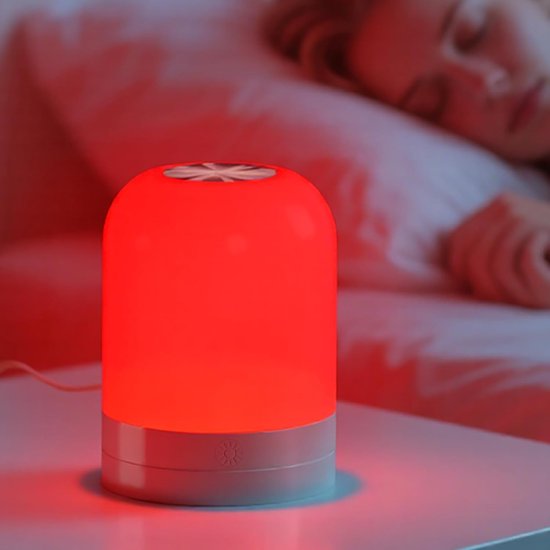 670nm Rood slaaplampje | Blauwlicht filterend en dimbaar voor yoga, mediteren en reizen
