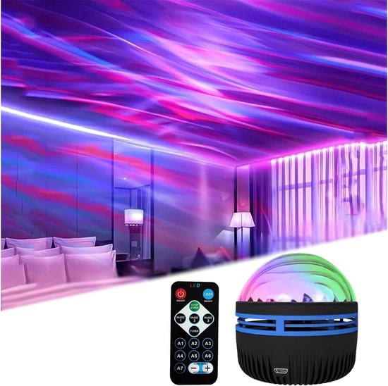 7 Effecten - Noorderlicht Projector - van Galaxielicht voor Gamekamer - Feesten - Lichtenprojector voor Slaapkamer - LED Projector voor Huisdecoratie van Merkloos