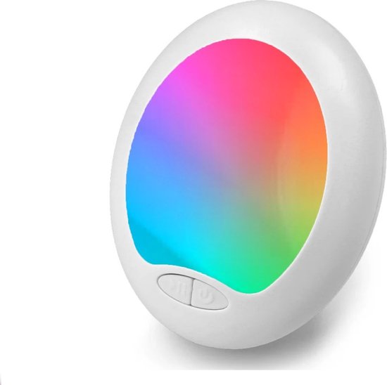 7 Kleuren Nachtlampje Stopcontact Stekkerlamp - Moodlight - Voor Kinderen / Volwassenen - Automatisch Kleurenwissel van Aigostar