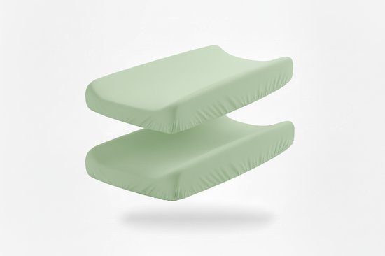 Aankleedkussen Hoes - Hoes - Hoezen - Baby - Aankleden - Omkleden - Groen - 2 stuks - Duo - Bamboe Jersey - Waterproof