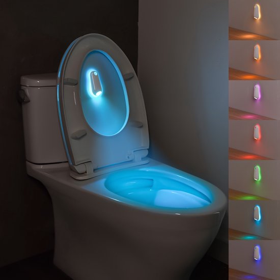 ABS-grondlamp met sensor (7 kleuren), paddenstoelvormig ontwerp, snel te installeren. Geschikt voor voetgangersverlichting 's nachts in trappenhuizen, badkamers en slaapkamers; versterkt de artistieke sfeer en is een perfect cadeau van Merkloos